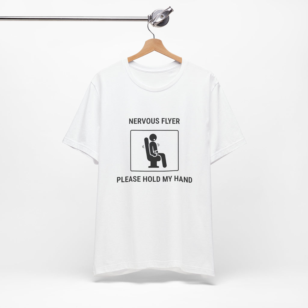 Nervous Flyer Please Hold My Hand - T-shirt drôle de voyage