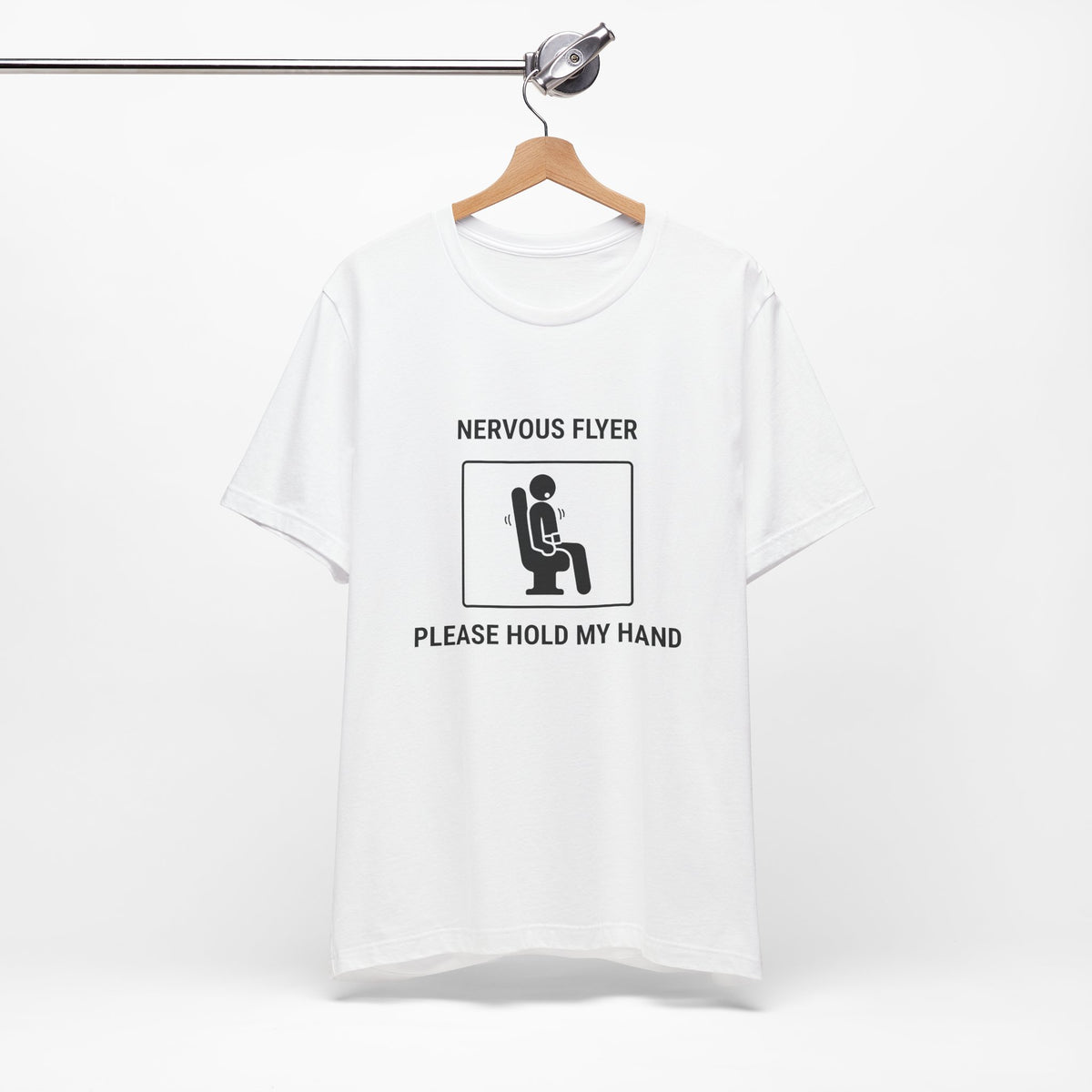 Nervous Flyer Please Hold My Hand - T-shirt drôle de voyage
