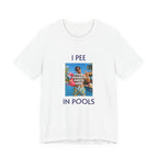 T-shirt I PEE IN POOLS personnalisé avec photo, vue de face