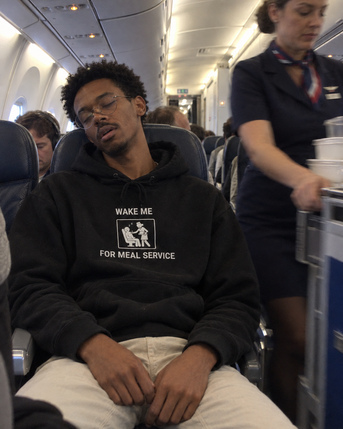 Wake Me for Meal Service - Hoodie drôle de voyage