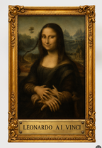 Leonardo A.I. Vinci - T-shirt drôle La Joconde
