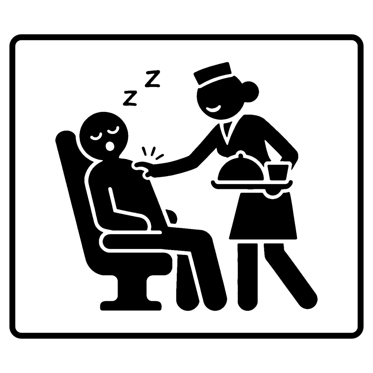Wake Me for Meal Service - T-shirt drôle de voyage